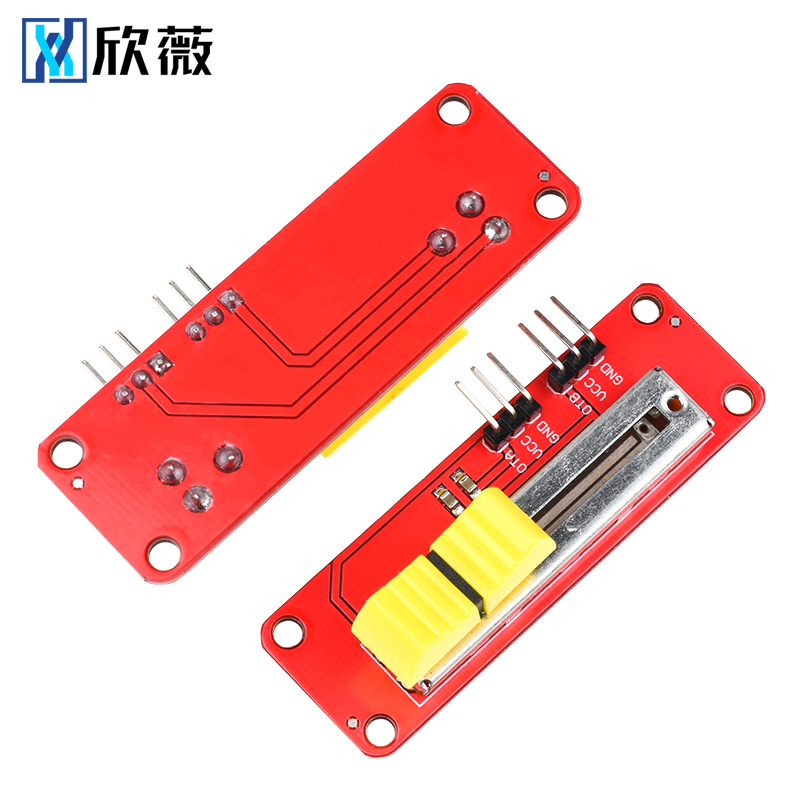 速发欣薇滑动电位器电子积木双路模拟量电位器模块滑调可调电-图1