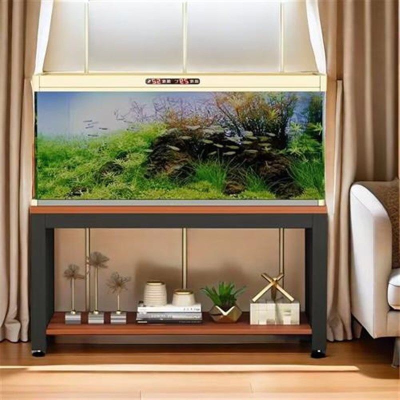 鱼缸架子双层底座底柜客厅鱼缸底架铁艺落地置物T架鱼缸桌承重底,淘宝优惠券,粉丝福利购,淘宝优惠卷