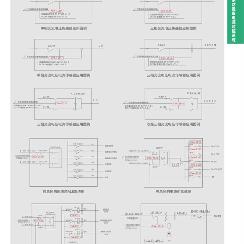 消防设备电源监控系统主机z电流电压监模块传感器区域分机