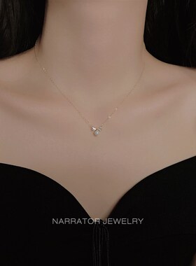 旁白jewelry珍珠项链女生轻奢小众高级感s925纯银锁骨链夏季配饰