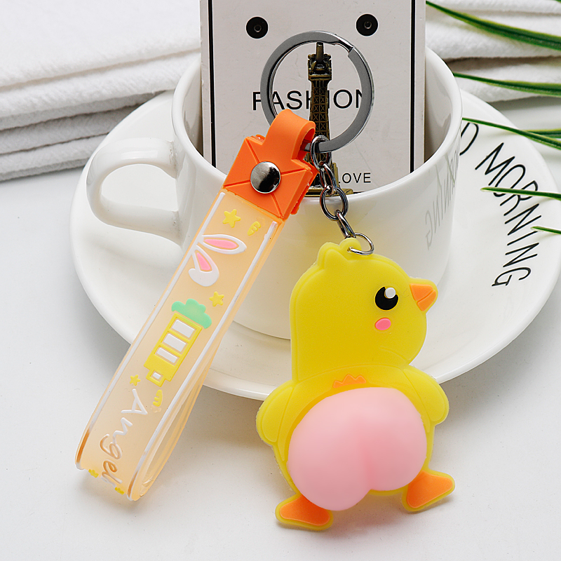 速发Cartoon Cute Funny Style Doll Funny Ass Key Ring Student - 图3