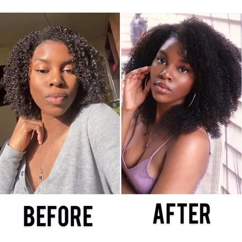 推荐Mongolian Virgin Hair Afro Kinky Curly Weave Human Hair - 图1