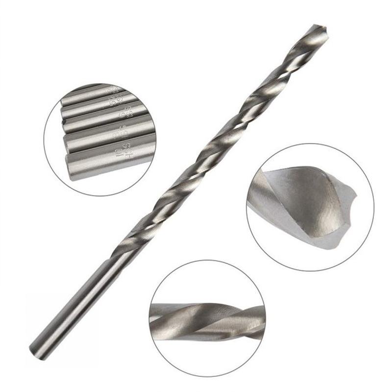 8 Pieces 200mm Extra Long HSS High Speed Steel Drill Bit Set - 图2