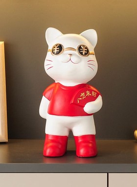 2025招财猫摆件客厅玄关酒柜装饰品店铺前台吧台开业乔迁新居礼品