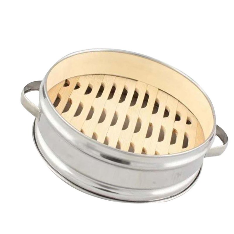 Stainless-Steel Steamer-Basket Bamboo Buns Kitchen for Botto - 图0