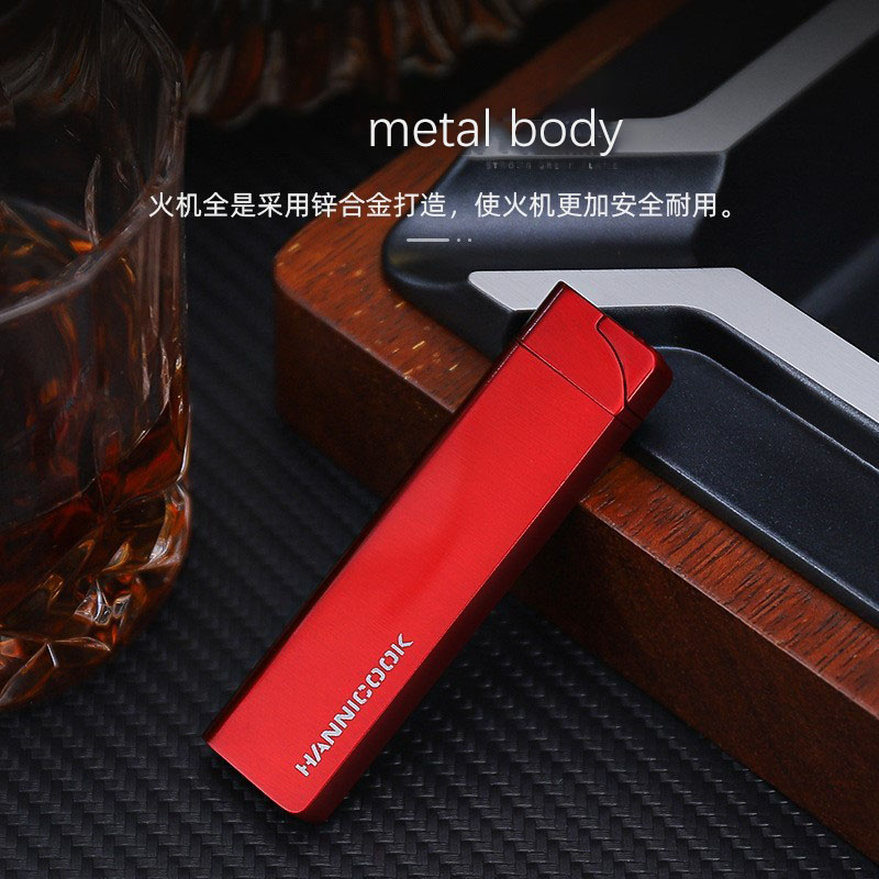 Ultra-thin green flame straight-through lighter cigar lighte - 图0