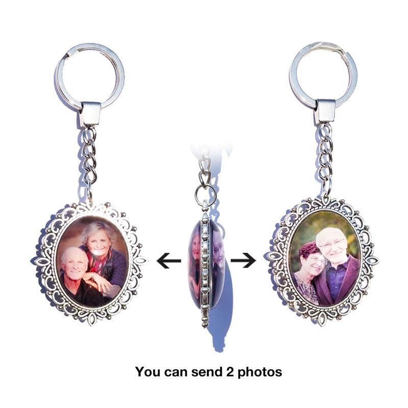 极速双面定制照片钥匙扣 custom keychain picture diy gift phot - 图2