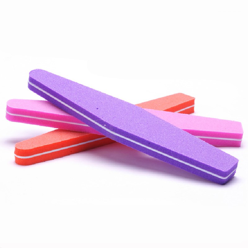 *10 X Professional Nail Files Nail Buffer Buffing Slim Cresc - 图3