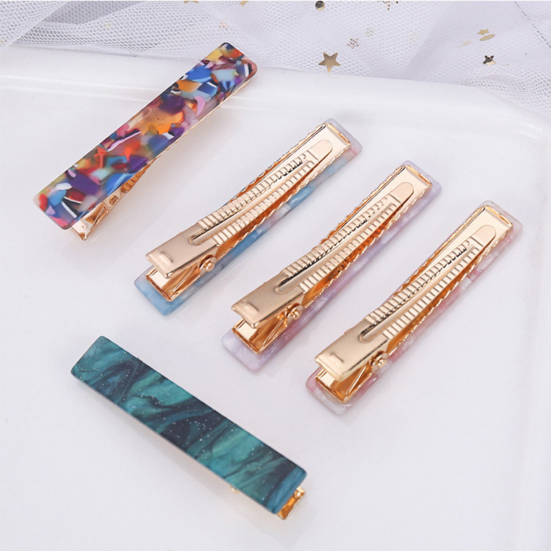 推荐Fashion Women Metal Acetate Hair Pin Clip Leopard Hair C - 图2