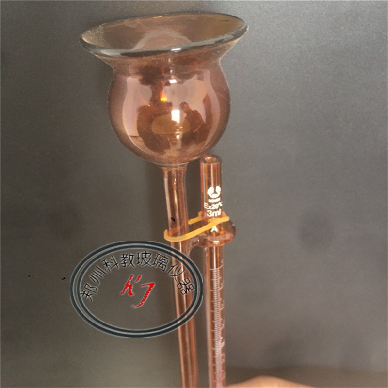 白色棕3a微量滴定管1ml/2ml/mml/5色l/10ml玻璃阀门四氟 - 图2