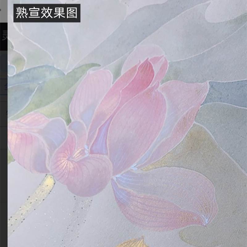 速发无边熟宣卡宣38工笔画斗方纸四尺仿古色没骨画花鸟宣纸专用-图1