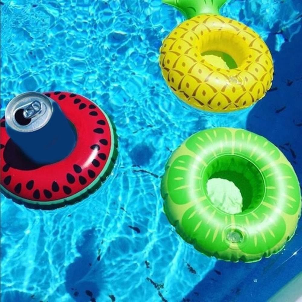 新品Water Coasters Floating Inflatable Cup Holder Swimming P - 图2