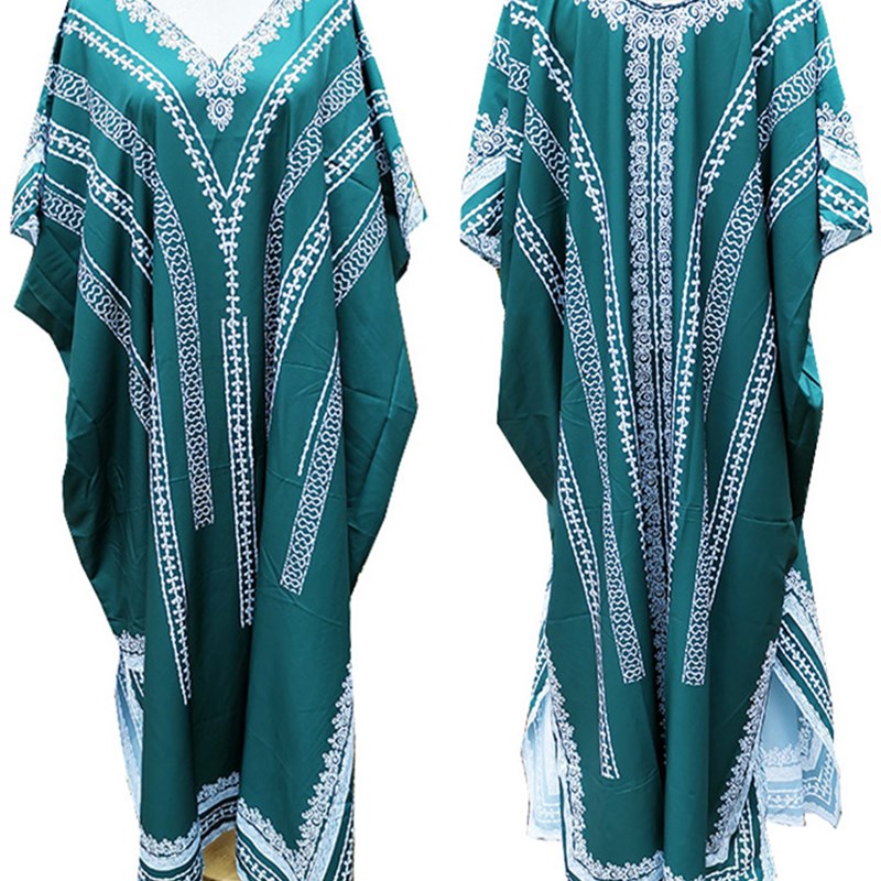 速发Black Beach Cover Up Plus Size Robe Kaftans Sarong Bathi - 图2