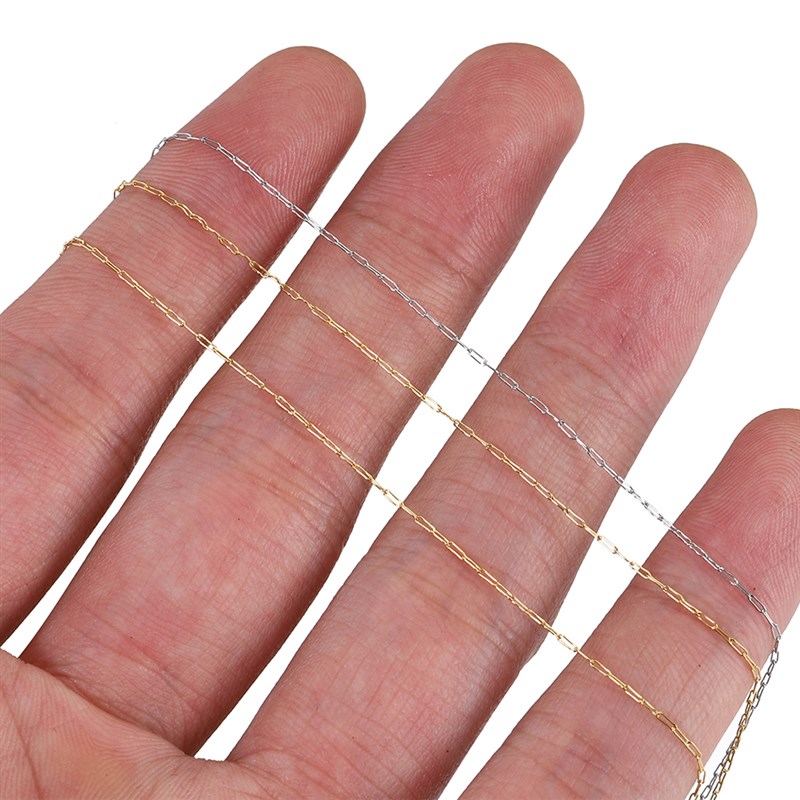 推荐10Meters 2Meters Stainless Steel Gold Color Chain Thin B - 图2