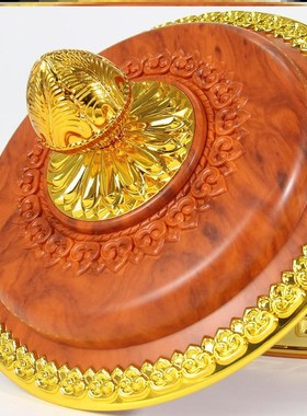 藏族民具用品西藏家用储物桶藏式八宝吉祥糌粑盒不锈钢内胆糌粑桶