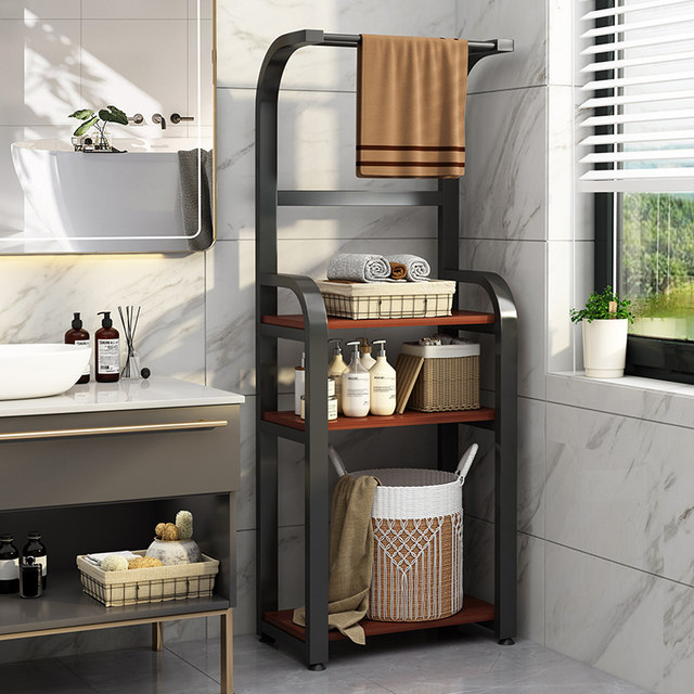 Bathroom storage rack floor-standing washbasin storage rack washing B hand basin towel bathroom toilet multi-layer storage rack