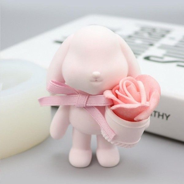 Useful Silicrne Mold PoStable RabbiIt oilicone Mould Cute-图0