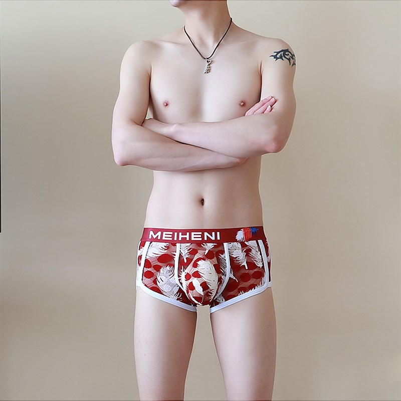 速发Brand New Sexy Underwear Men Boxer Para Hombre Lace - 图1