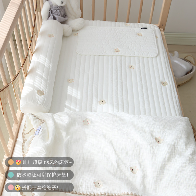 婴儿床床笠儿童拼接床床单隔尿垫防水可洗床罩a类单件男女孩,淘宝优惠券,粉丝福利购,淘宝优惠卷