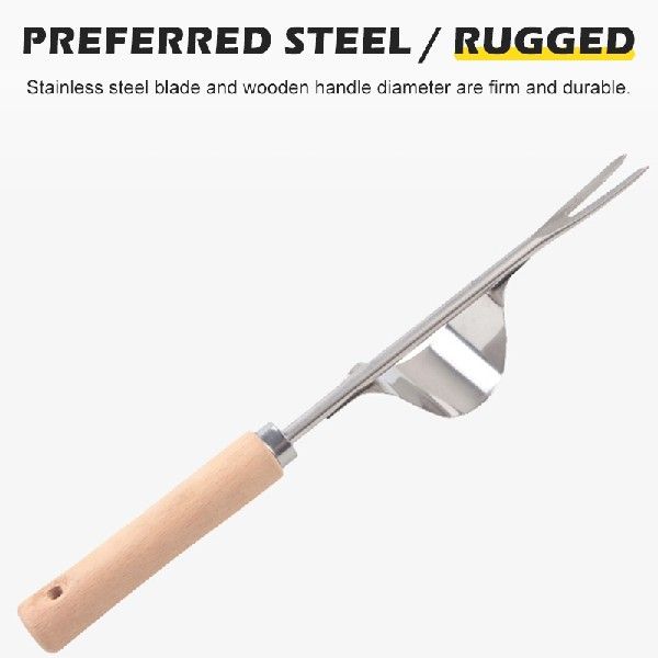 ainless Steel Hoand Weider WeedseD gging Puller Fork - 图0