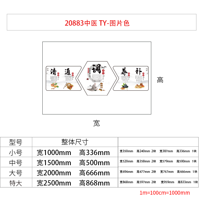 网红养生馆装修中医针艾灸文化墙贴纸汗蒸理疗推拿背景装饰形象墙