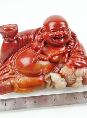 寿山石雕刻摆件 仿玉办公桌摆件 家居橱窗风水小摆件