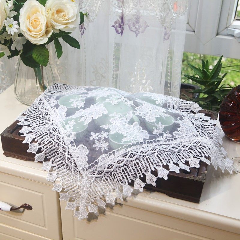 现货茶具盖布防尘布茶盘杯子防灰盖巾圆形长方形蕾丝茶道家用遮布,淘宝优惠券,粉丝福利购,淘宝优惠卷