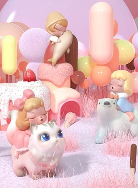 白夜童话猫黛丽暖熊鲸梦桌面车载摆件女生礼物可爱书房艺术装饰品