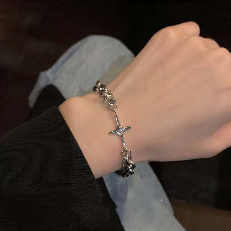 新品Girl accessories hip hop couple bracelet跨境嘻哈情侣手錬 - 图2