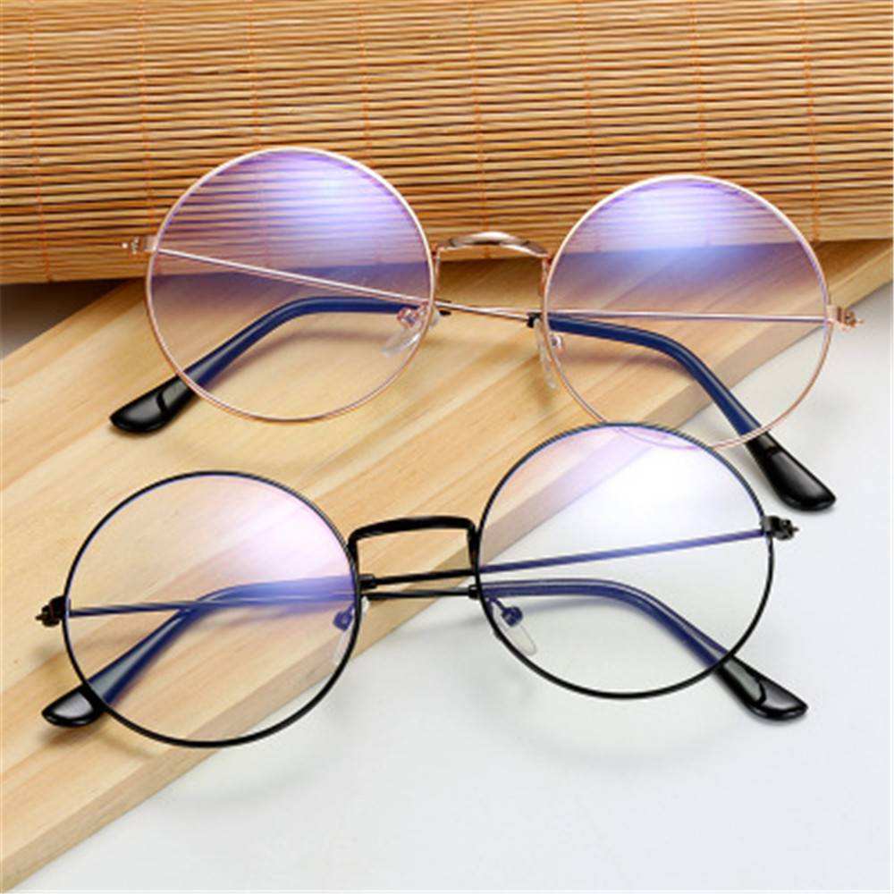 新品Ultralight Metal Anti Blue Light Glasses Women Men Vinta-图1