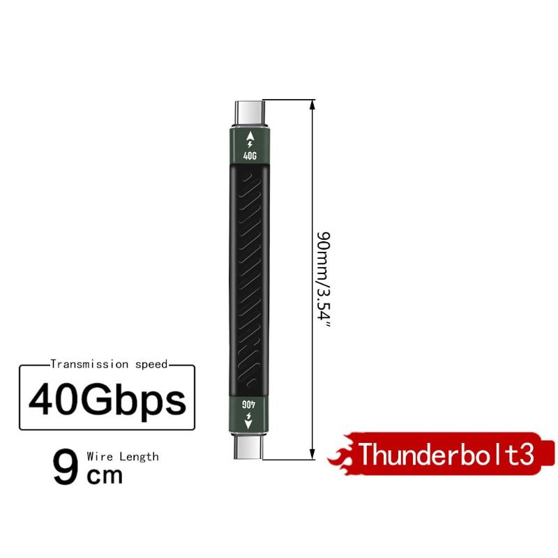 2020 PD 60W Thunderbolt 3 cable Certified 40Gbps Type C to - 图2