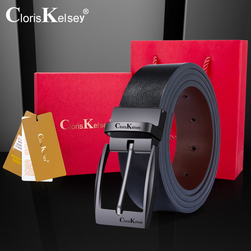 极速Cloris Kelsey belt double-sided cowhide belt rotating ne - 图2