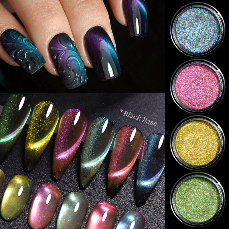 推荐Nail Cat's Eye Powder Magnetic Chameleon Magic Color Cat-图0