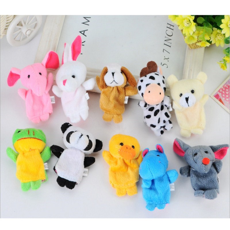 Finger Puppets Baby Mini Animals Educational Hand Cartoon A-图1