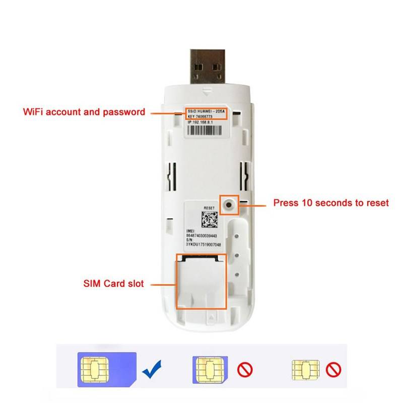 速发Unlocked Huawei E8372 USB Modem huawei E8372h 155 4G 150 - 图2