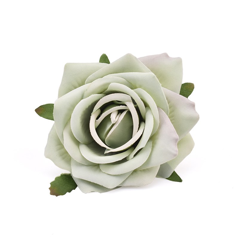 30pcs White Rose Artificial Silk Flower Heads Decorative Scr - 图0