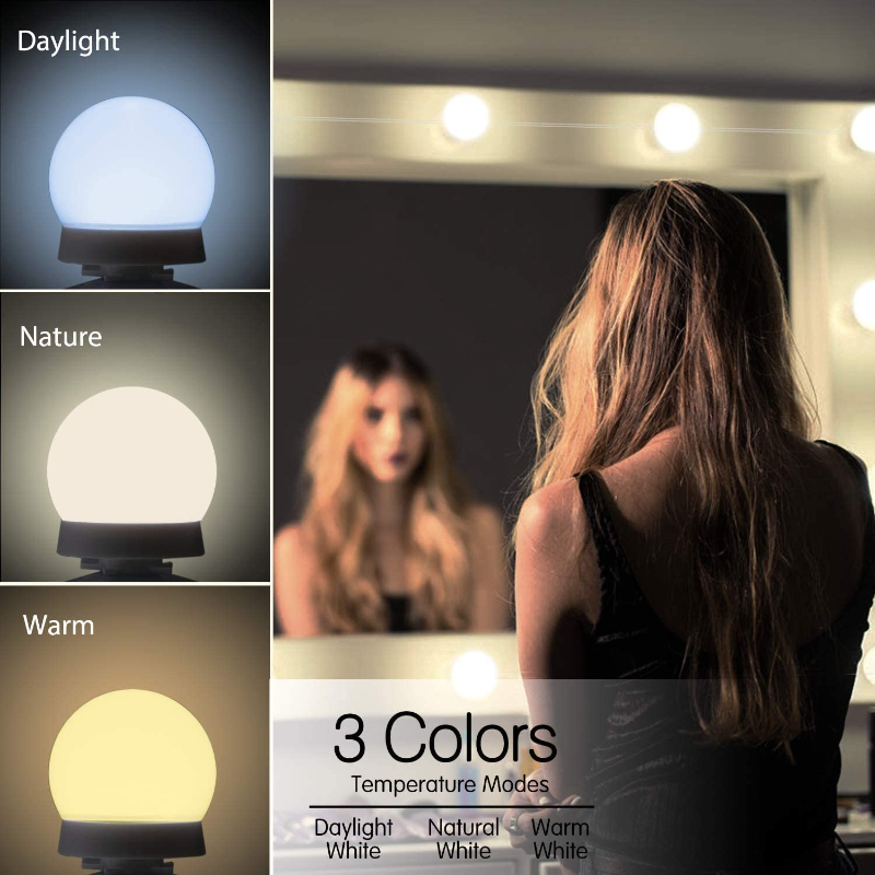 网红LED Light Makeup Mirror Bulbs Vanity Lights USB 12V Bath - 图1