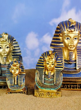 古埃及法老人物头像装饰摆件图坦卡蒙雕塑旅游纪念品魔法祭祀道具