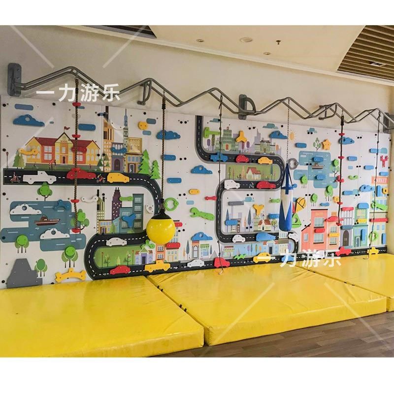 梓幼圃儿园儿童攀岩墙室内户外实木质PE板体能拓展训练大型攀登攀 - 图2