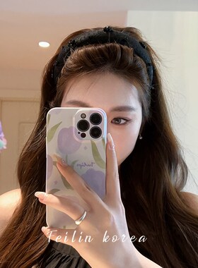 黑色发箍头饰女2024新款发卡发捆高颅顶夏季洗脸压发法式宽边头箍