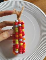 Corn Woolen Hair Strips Handmade String Beads DIY Kindergarten Children Handmade Materials Parent-child Activity Area