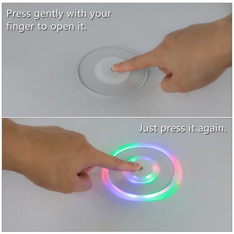 5Pcs 10CM Acrylic LED Flashing Coasters Light p Cocktail Win - 图2