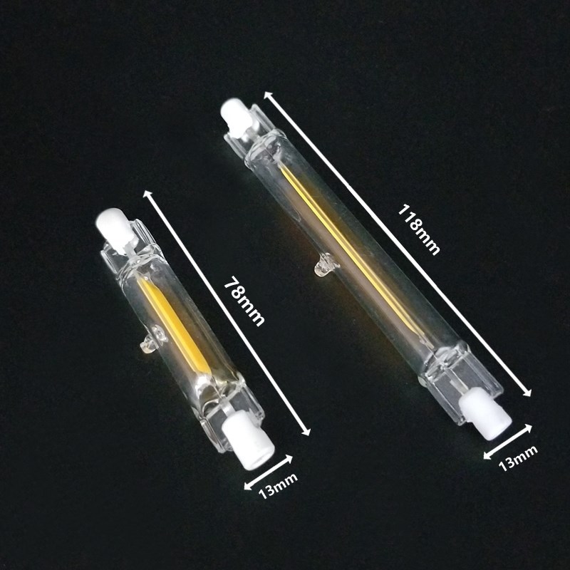 新品R7S LED 118mm 78mm Dimmable COB Lamp Bulb Glass Tube 20W - 图2