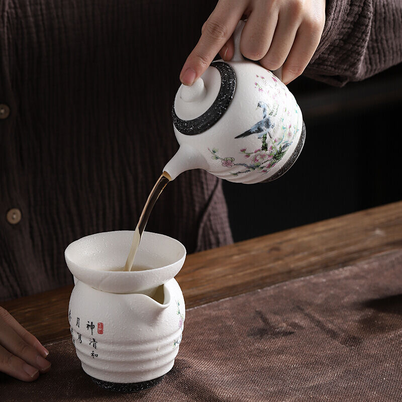 高档苏氏陶瓷(hSU夫ICRAMICES)茶具玉雪鸟语花香陶瓷功茶具 - 图0