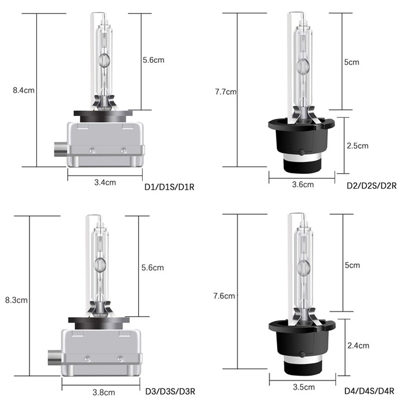 2pcs D1S D2S D3S D4S 4300K 5000K 6000K 8000K 10000K 12000K H - 图2