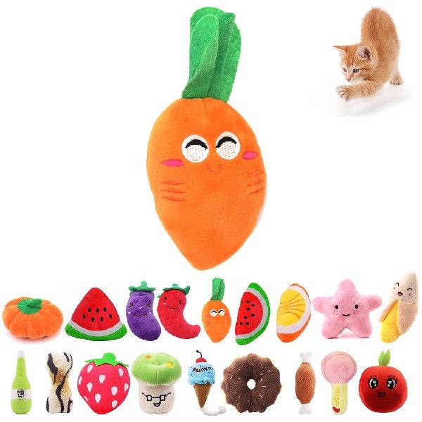 推荐Lovely Pet Plush Toy Pet Chew Toy Cartoon Carrot Shaped-图3