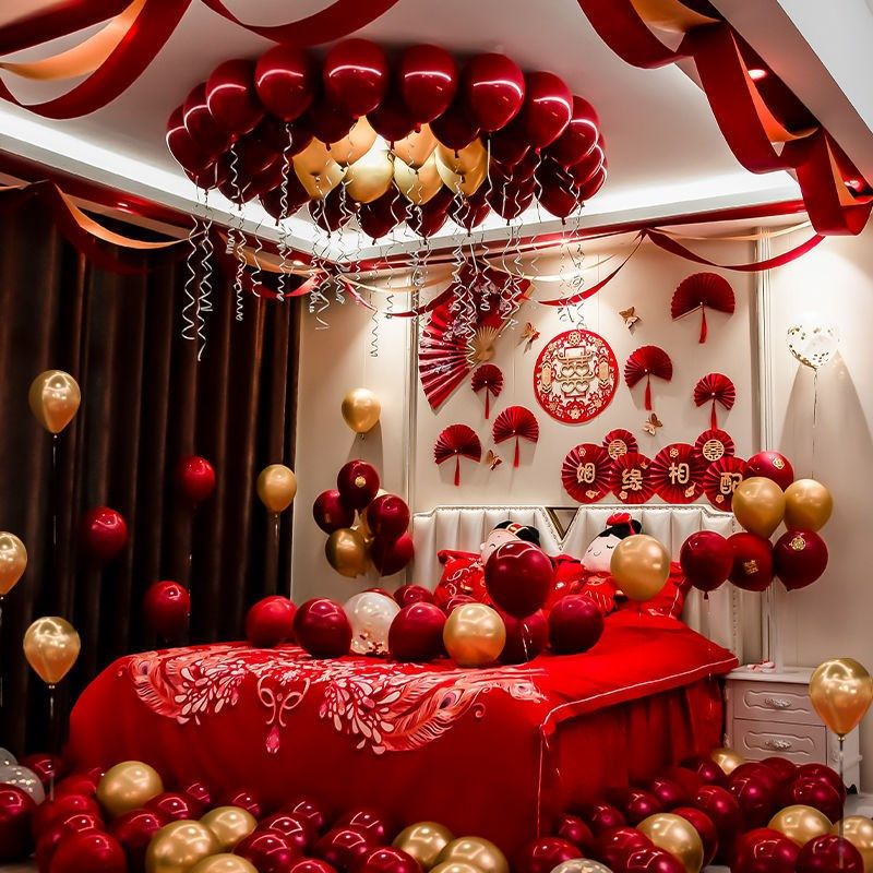 婚房布置简单大气气球结婚装饰装饰套房间装饰男方女方新房用品,淘宝优惠券,粉丝福利购,淘宝优惠卷