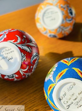 直销新品a土耳其手工石榴瓶摆件中东特色寓意多籽多福玄关装饰居