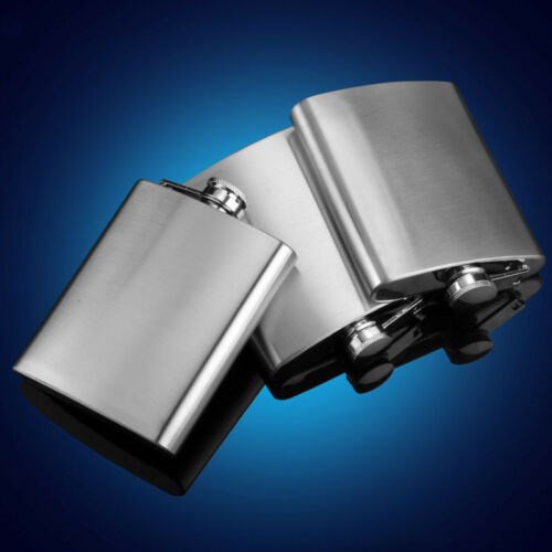 Stainless Steel Hip Flask Liquor Whiskey Alcohol Pocket Wine-图1