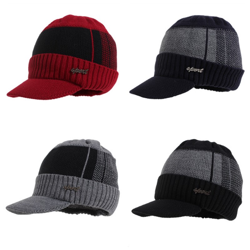 极速New Fashion Men's Winter Warm Cashmere Hat And Scarf Com - 图3